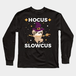 Hocus Slowcus Cute Halloween Sloth Custume Long Sleeve T-Shirt